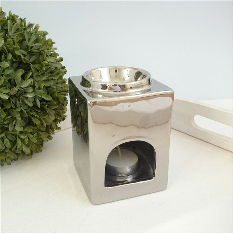 Tea light stackable chrome finish  burner