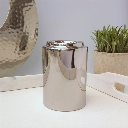 Tea light stackable chrome finish  burner